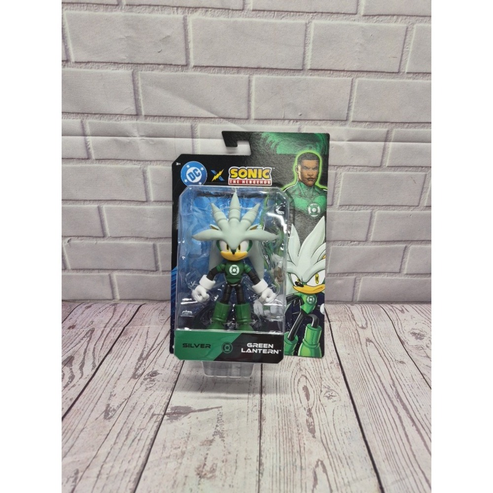 Jakks Pacific DC x Sonic the Hedgehog Silver as Green Lantern Action Figure NEW